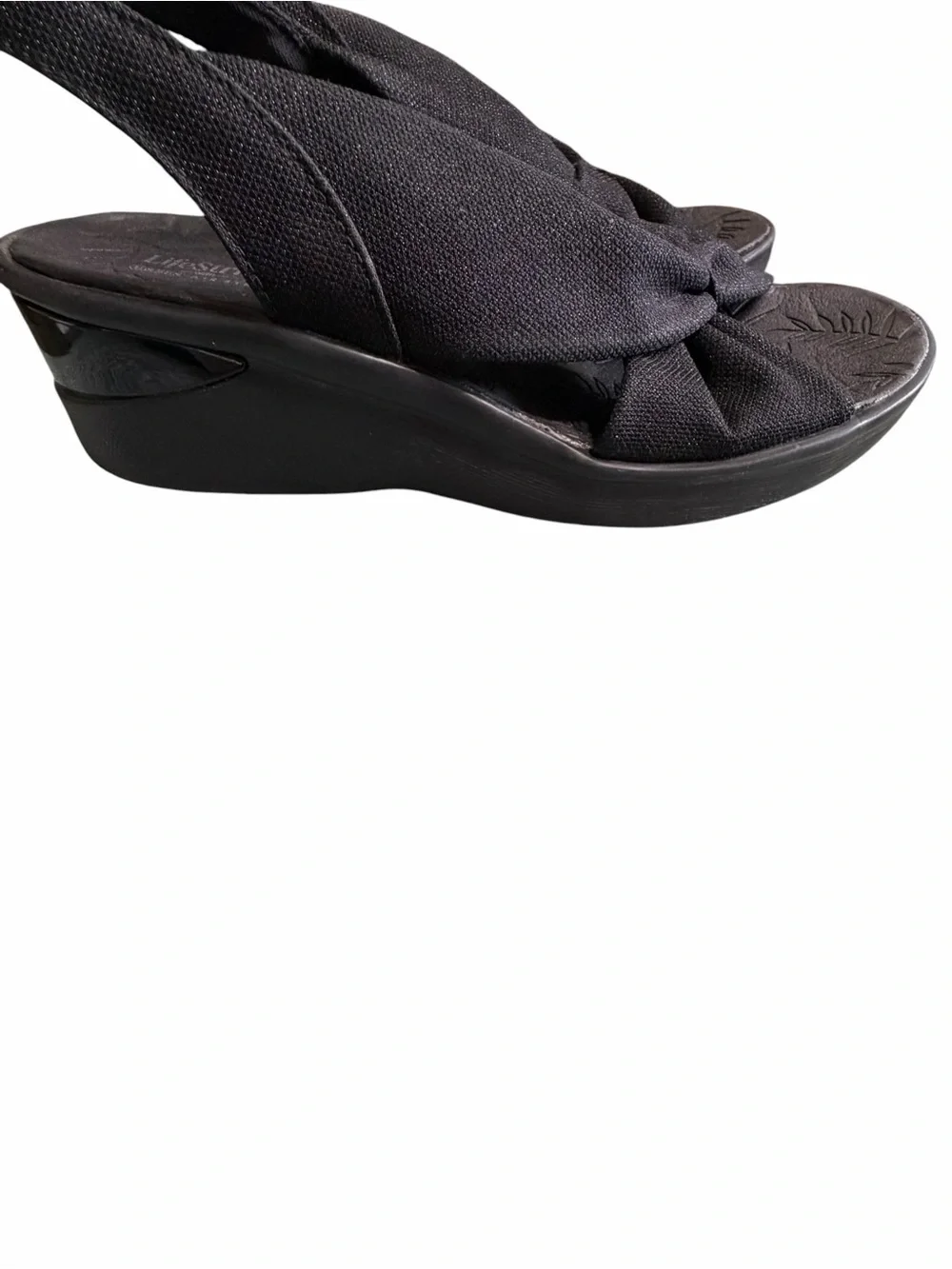 Life Stride Black Knot-Front Slingback Sandals - Women